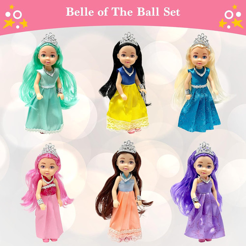 Little Dolls Set With Mini Princess Dolls For Girls Pri...