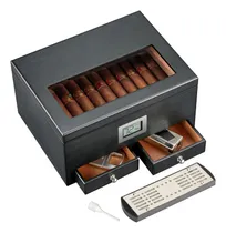 Comprar Humidores Para Cigarros Fankai Con 2 Cajones, Higrómetro Y H