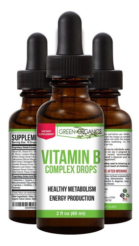 Green Organics Gotas Liquidas De Complejo De Vitamina B Para