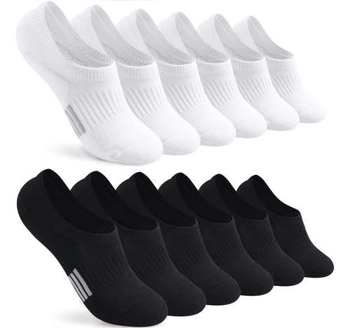 Womens Cushioned Low Cut Invisible Footies For Running 6pair