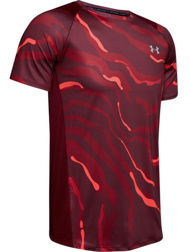 Playera Manga Corta Under Armour Caballeros Vino 1353134-61