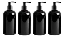 Comprar Kit 4 Dispensadores Negro Plástico,jabón,shampoo. 250ml