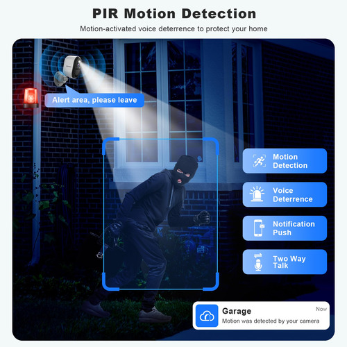 Cámaras De Seguridad 2k Inalámbricas Para Exteriores Wifi Paquete De 2