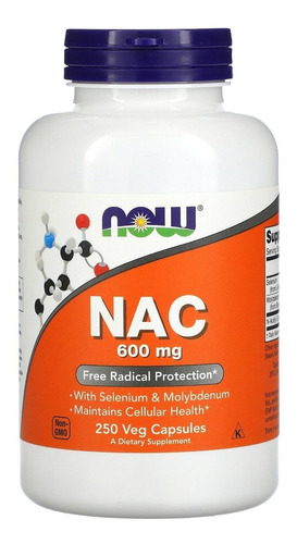 Nac (n-acetyl Cysteine) 600 Mg Now Supplements Con Selenium 