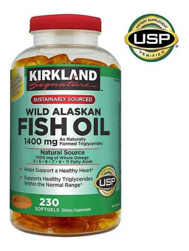 Kirkland Signature Wild Alaskan Fish Oil 1400 Mg., 230 Softg