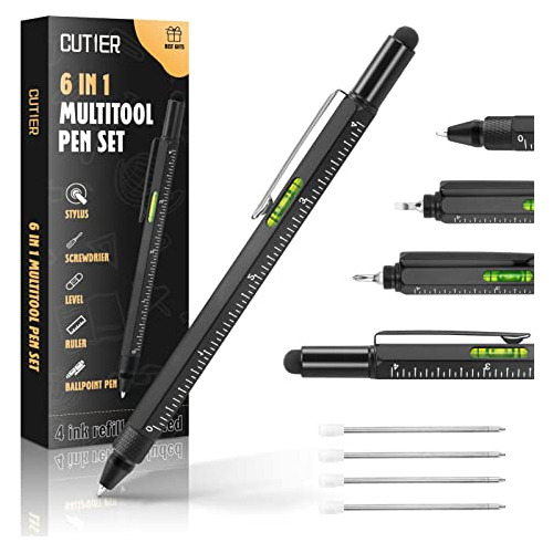 Cool Pen Gifts For Men, 6-in-1 Multi Tool Tech Pen Gadg...