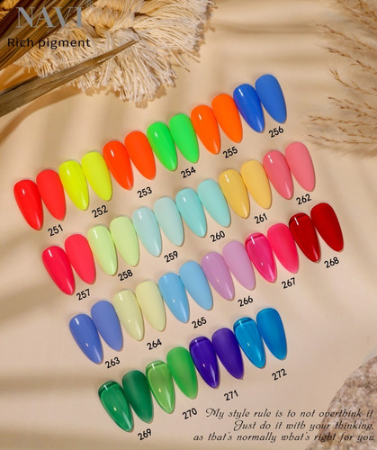 Navi Gel Polish Esmaltes Semipermanent Uv/led 10ml X1 Un.