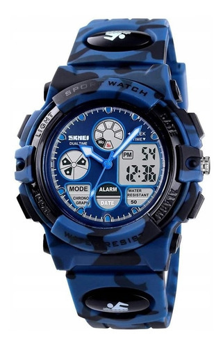 Skmei - Reloj Análogo-digital 1163cmdkbu Hombre Color de la correa Multicolor Color del bisel Azul Color del fondo Azul