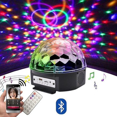 Imagen 1 de 10 de Bola Led Bluetooth Audioritmica Usb Luces Led Dj + Parlante