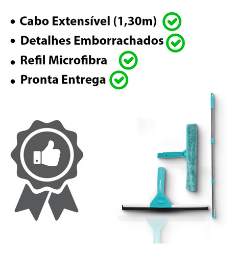 Imagem 3 de 6 de Mop Multiuso - Limpa Vidros - Extensivel 1.4m 123 Útil