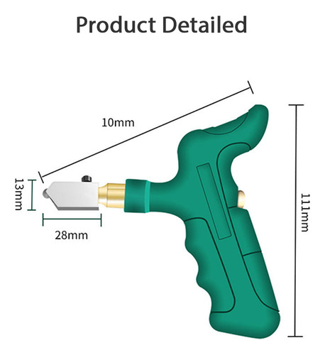 Cortador Manual Portátil Para Vidrio Y Azulejos Con 2 Cabeza