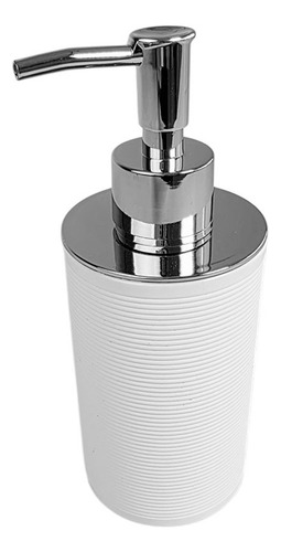 Dispenser Jabon Liquido Para Baño Redondo Plastico Color Blanco