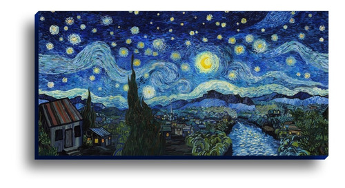 La Noche Estrellada De Van Gogh En Lienzo Canvas 120x60cm
