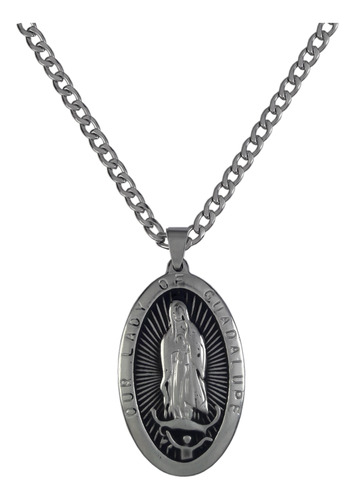 Medalla Virgen De Guadalupe + Cadena De 60cm