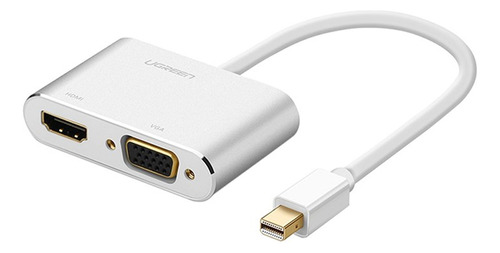 Hub Adaptador Mini Dp Displayport Ugreen P/hdmi Vga Prata