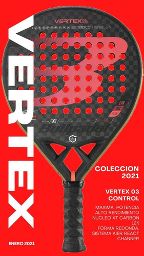 Imagen 3 de 4 de Palas De Pádel Bullpadel Vertex Hack 2021 Potencia Y Control