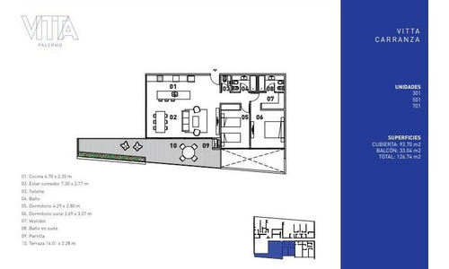 Imagen 26 de 27 de Venta Vita Carranza * Divino 3amb Con Gran Balcón Y Parilla En Palermo Hollywood