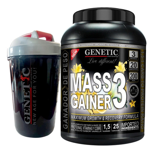 N° 1 Mass Gainer Genetic Super Ganador Peso Y Masa Muscular