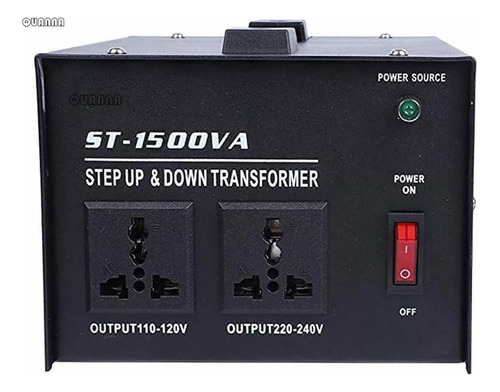 Transformador De Potencia De 1500w Convertidor De Voltaje Quanna ST-1500VA  De 110v A 220v,220v A 110v Elevador Paso A Paso Para Convertidores Analógicos A Digitales Reductores