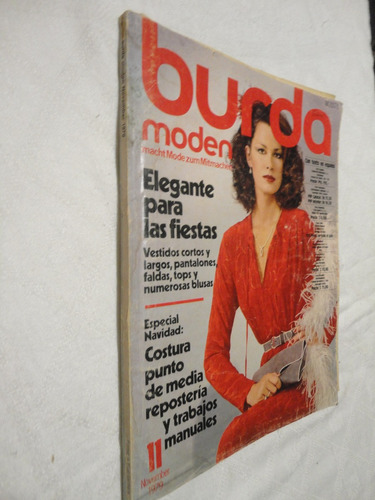 Revista Burda Alemana Con Moldes Noviembre 1979