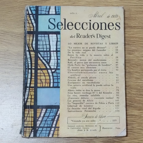 Revista Selecciones Del Reader's Digest Abril 1958 N°209