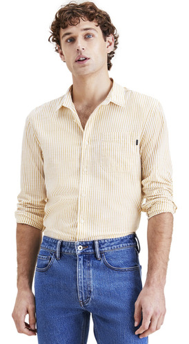 Camisa Hombre Casual Regular Fit Lemon Curry 