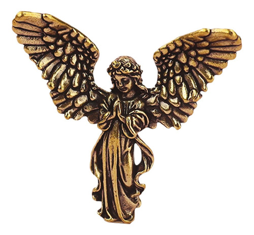Estátua De Anjo Em Latão, Ornamento Antigo, Escultura,