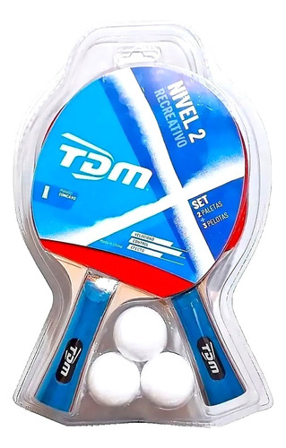 Imagen 1 de 8 de Set Ping Pong 2 Paletas + 3 Pelotas Combo Tenis Mesa Kit Pin