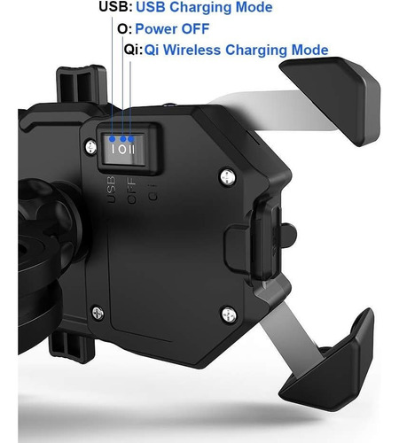 Suporte Celular Com Carregador Por Indução E Usb Para Moto