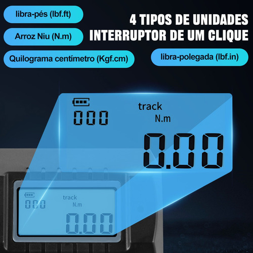 Torquimetro Digital 13-135nm 1/2 Adaptador 3/8 E 1/4 C/ Nf