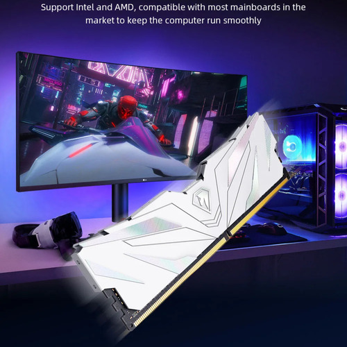 Memoria Ram Ddr4 Gamer Netac 2 X 16gb 3200 Branco 32 Gigas