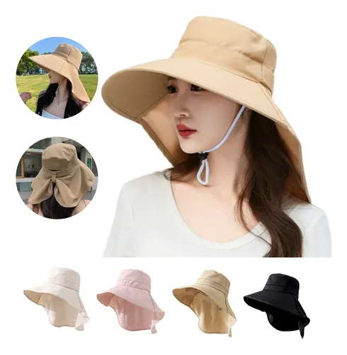 Sombrero De Sol Para Mujer DORRISO - Visera De Algodón, Protección UV, Talla Única, Perímetro 56-58 Cm