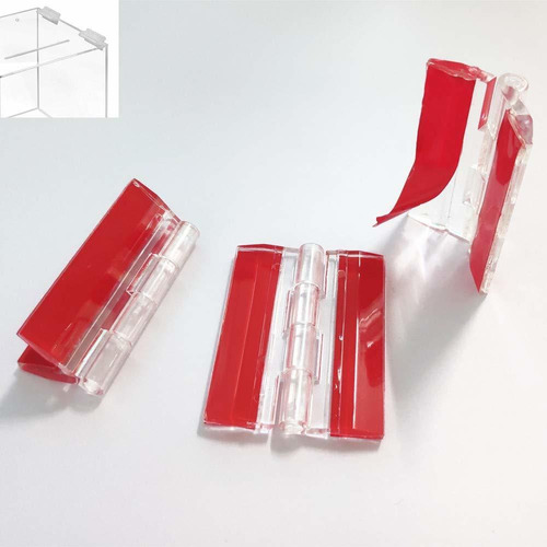 3 Bisagra Piano Plastico Transparente Acrilico 1.772 in