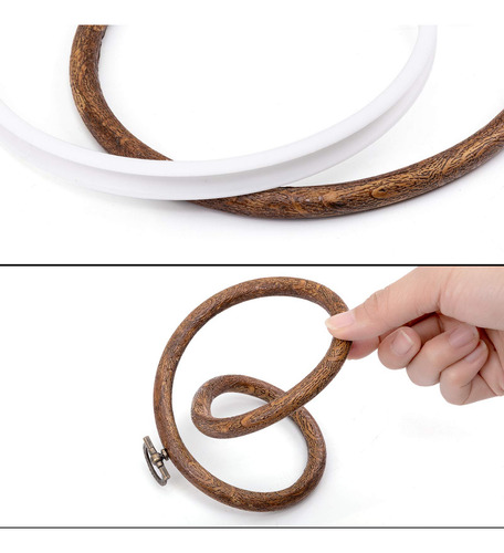 Aros Para Bordar Joybest Redondos De Madera Imitada, 6 Pulga