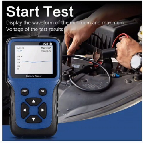 Probador Baterías Auto 12v, 100-2000 Cca Analizador Tester