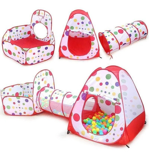 Tunel Niños Alberca Gusano Casa Didáctico Juegos Carpa Niñas