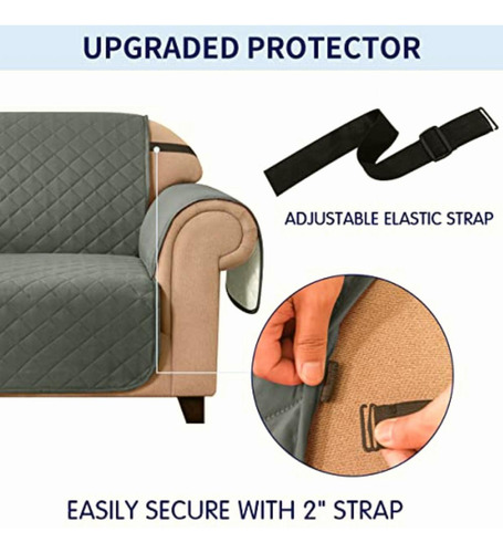 Subrtex Funda De Sofá Reversible Acolchada Para 1,2,3