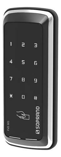 Fechadura Digital Fvd301 Porta De Vidro alvenaria Com Tags Soprano Cor Preto não serve vidro vidro