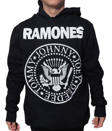 Buzo Hoodie Estampado - Ramones - Rock Internacional