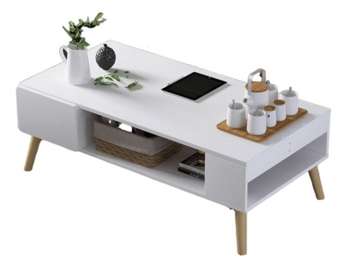 Imagen 1 de 2 de Mesa De Centro Memphis Blanca