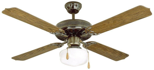 Ventilador James 1 Luz 4 Aspas Bronce Antiguo Inversor Pcm