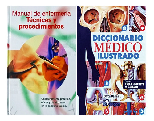 Manual De Enfermería Y Técnica + Diccionario Médico: 2 Tomos