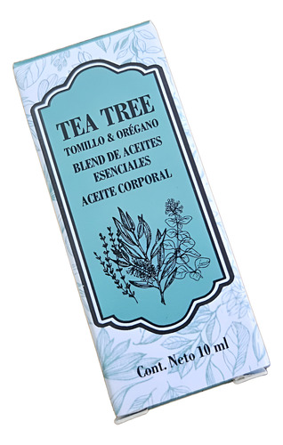 Aceite Esencial Tea Tree, Orégano Y Tomillo 10 Ml