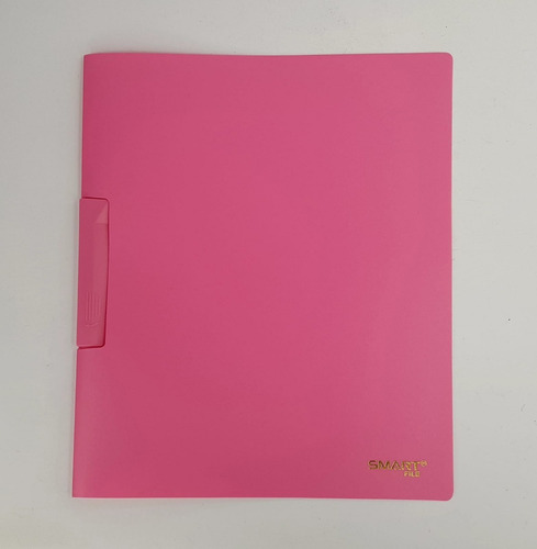 Carpeta  Plástica Con Clip Rosa Neón Sólido Smart Tam. Carta