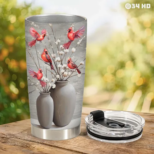 34hd Regalos Cardinales Para Navidad, Vaso Cardinal 20 Oz De