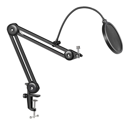 Suporte Articulado Grande De Mesa P/ Microfone Profissional Cor Preto