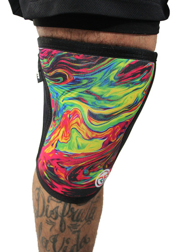 Rodilleras De Neopreno Psy Trance Runfit 7mm Color Negro Talla S