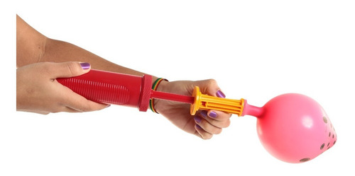 Bomba De Encher Bexiga Balão - Manual - Inflador Metalizado Cor Cores