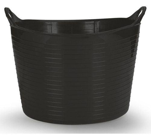 Cesto Multiuso Redondo Flexível Preto Roupa Limpa Arthi30l