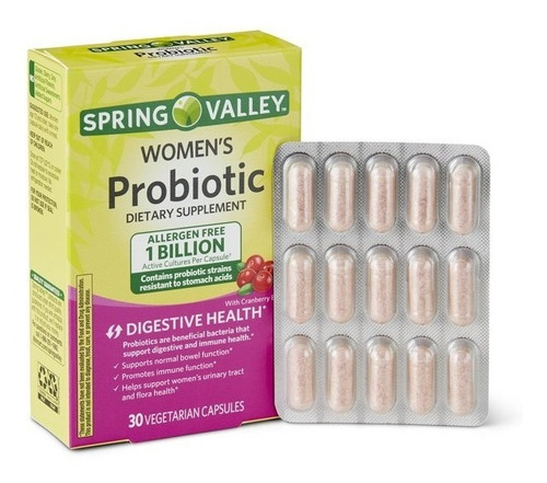 Imagen 5 de 6 de 1 Billón De Probióticos Para Mujeres Spring Valley 30 Caps